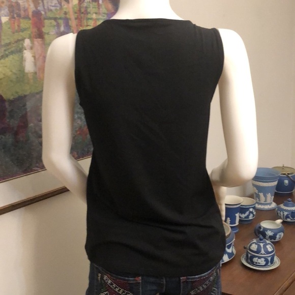 Banana Republic Black and White Stripe Sequin Tank Small - Picture 4 of 7